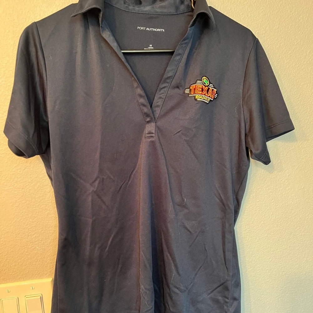 texas roadhouse Port Authority Navy Polo with Texas Roadhouse Patch